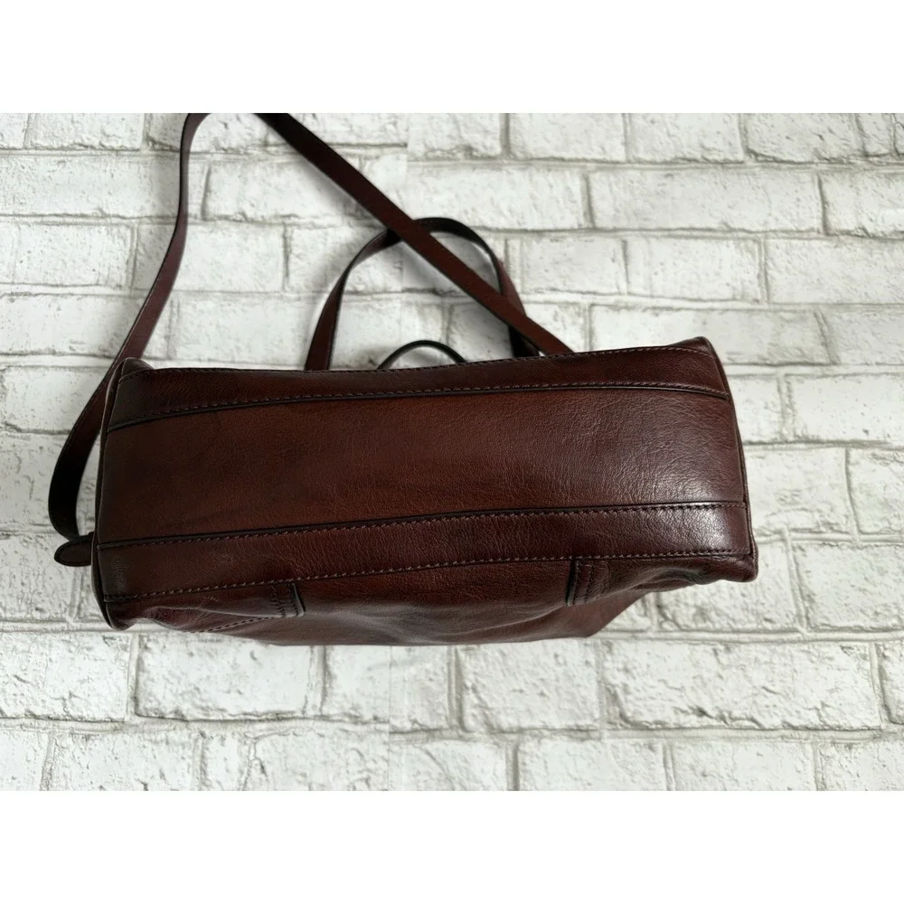 Frye Claude Cognac Leather Satchel‎ Brown Large Bag-MSRP $428